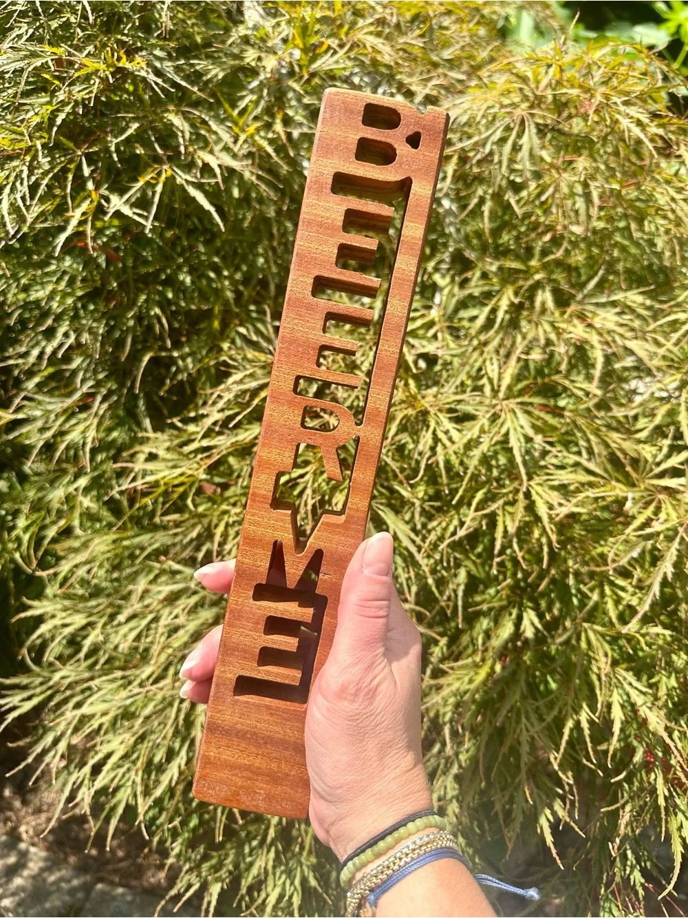 Custom Wood Handmade Tap Handles - Cutout Walnut or Mahogany